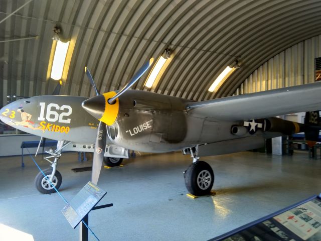 Lockheed P-38 Lightning (N29Q) - Lockheed P-38J "Lightning". This aircraft is located at the Planes of Fame Museum in Chino, California.