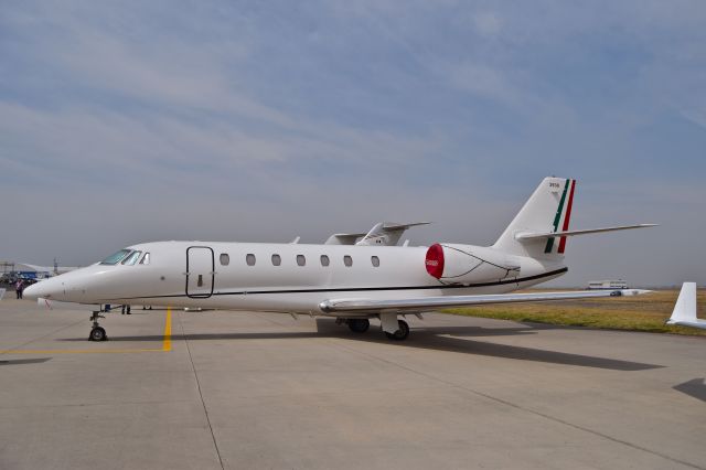 Cessna Citation Sovereign (FAM3930) - Cessna 680 Citation Sovereing FAM-3930 MSN 680-0284 of Mexican Air Force (FAM) on display during the open day in trade show "FAMEX 2019" at Santa Lucia AB (04/2019).