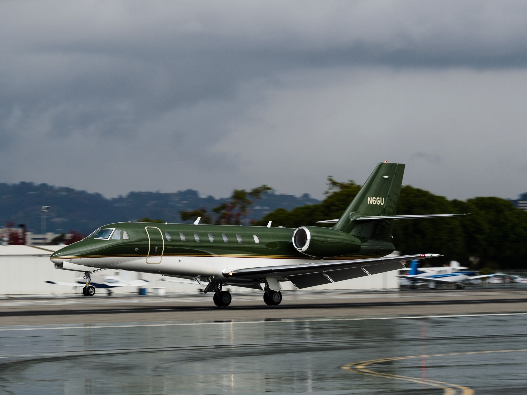 Cessna Citation Sovereign (N6GU) - N6GU arriving on RWY 21