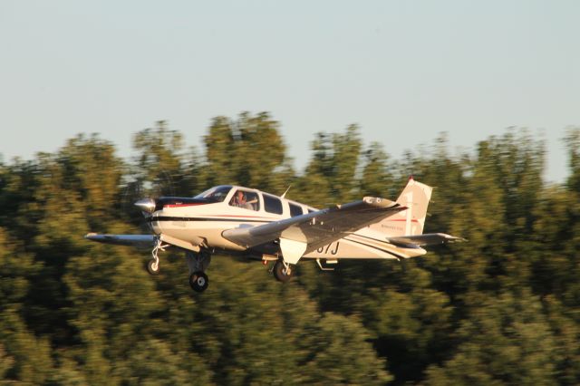 Beechcraft Bonanza (36) (N187J) - Just after rotating off runway 2