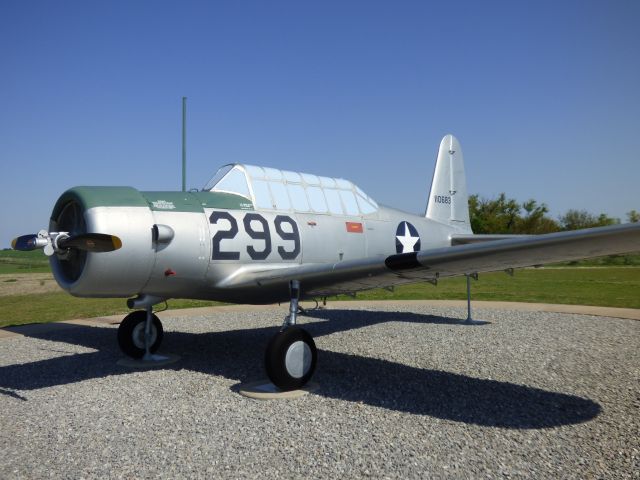 — — - Vultee BT-13 trainer at Vance AFB, OK. Nicknamed the "Vibrator" by flight crews!