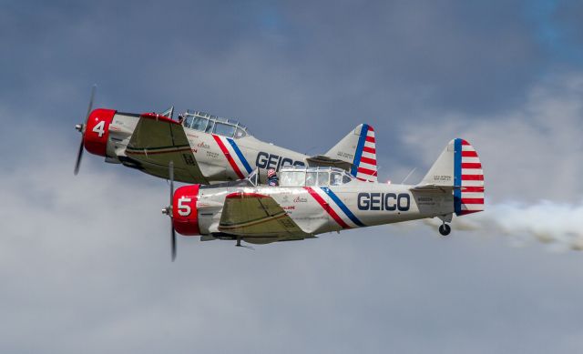 North American T-6 Texan (N58224) - GEICO Skytypers perform at the 2019 New York Airshow, Newburgh NY