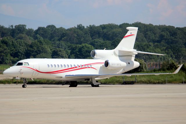Dassault Falcon 7X (9H-SFL) - Skyfirst Falcon 7X parked on the P48 ramp on 22-May-23 after recently arriving from DIAP as KFE22.