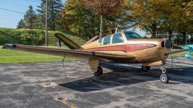 Beechcraft 35 Bonanza (N8211D) - N8211D sitting engineless on the ramp at Frederick Municipal Airport 