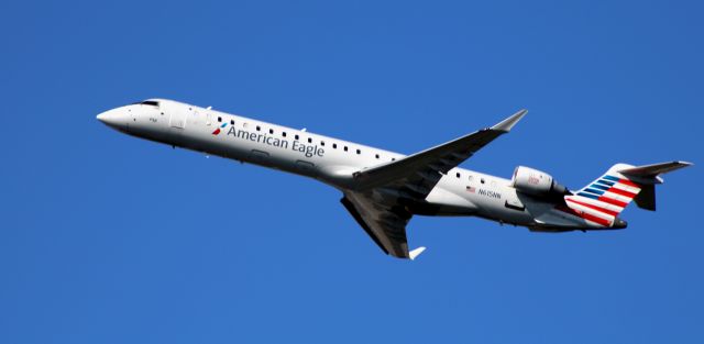 Canadair Regional Jet CRJ-900 (N615NN) - Shortly after departure is this 2020 American Airlines Eagle Canadair Regional Jet 900LR in the Autumn of 2023.