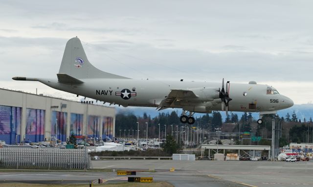 Lockheed P-3 Orion (16-1596) - A P-3C Orion, 161596, BMUP+ CN5771 (VP-40) Fighting Marlins at Paine Field on February 3rd.