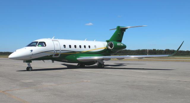 Embraer Legacy 550 (N557MG) - An Embraer Praetor 600 on the ramp at Pryor Regional Airport, Decatur, AL - afternoon of August 17, 2020. 