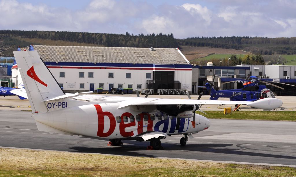 LET Turbolet (OY-PBI) - Benair Let L-410UVP-E20 Turbolet OY-PBI in Aberdeen Dyce Airport