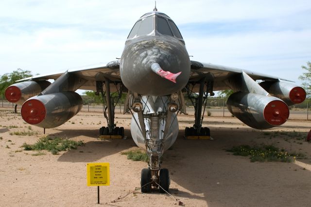 — — - A Convair B-58 Hustler bomber on outdoor display @ the Pima Air & Space Museum in Tucson, AZ.
