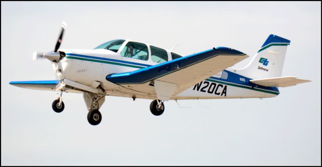 Beechcraft Bonanza (33) (N20CA) - Don landing at the Merced Regional Airport (KMCE)