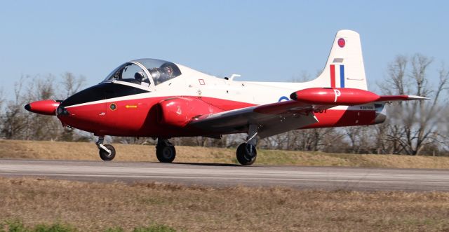 HUNTING PERCIVAL P-84 Jet Provost (N287XW) - A 1969 model BAC Jet Provost P.84 Mk. 5 arriving at H. L. Sonny Callahan Airport, Fairhope, AL, during the 2021 Classic Jet Aircraft Association Jet Blast - March 4, 2021.