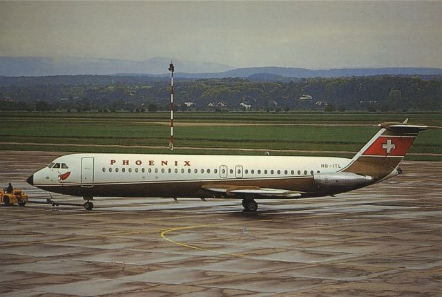 British Aerospace BAC-111 One-Eleven (HB-ITL) - SCANNED FROM POSTCARDbr /Phoenix