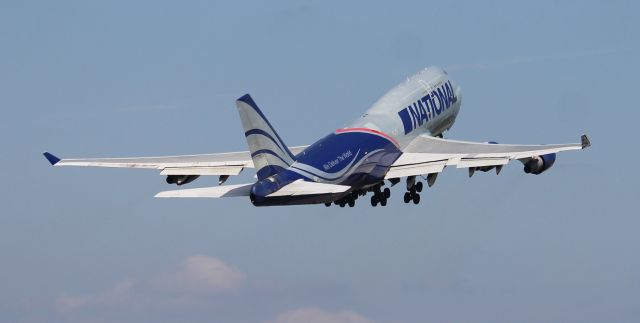 Boeing 747-400 (N919CA) - A National Cargo Boeing 747-428(BCF) departing Carl T. Jones Field, Huntsville International Airport, AL - around 11am CDT September 8, 2021.