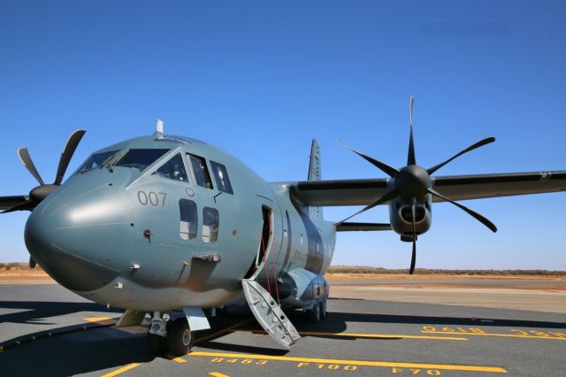 ALENIA Spartan (C-27J) (A34007) - A37-007 on a fueling stop over at Meekatharra Western Australia one of ten of its type in service