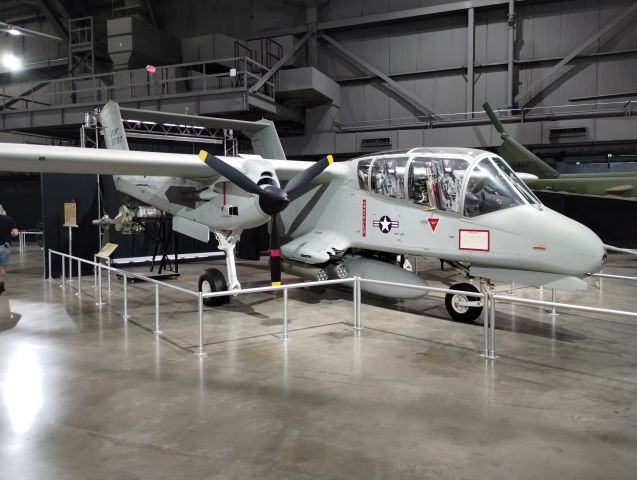 — — - North American Rockwell OV-10A Bronco.  On display at the USAF Museum in Dayton, Ohio.