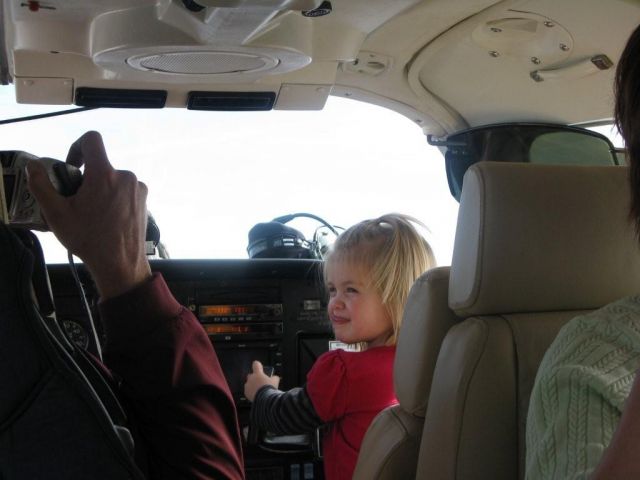 Piper Seneca (N34KG) - Picture of me taking a picture of Tater Bugs, flying the Seneca...