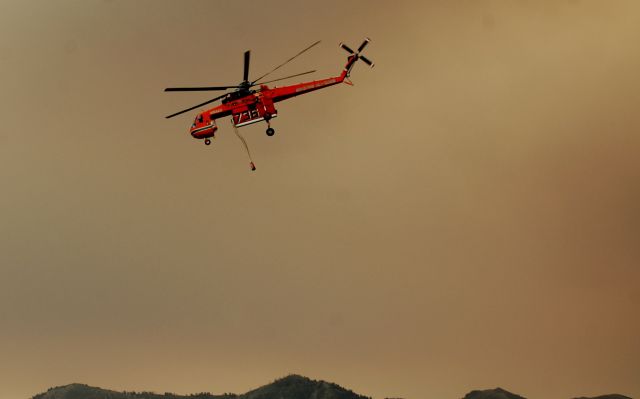 Sikorsky CH-54 Tarhe (N164AC) - 2012 Fire season on the Wasatch Mt.