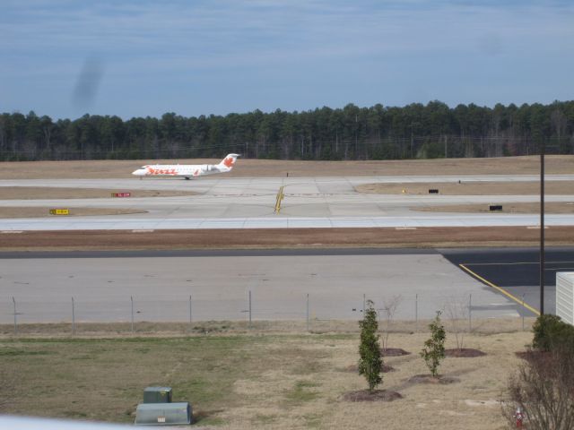 Canadair Regional Jet CRJ-100 (C-FWRR) - A Jazz Air Bombardier CL-600-2B19-Regional Jet CRJ-100ER (C-FWRR) just landed at Raleigh (RDU) from Toronto (Lester B. Pearson) (YYZ) as Air Canada Flight 7974.