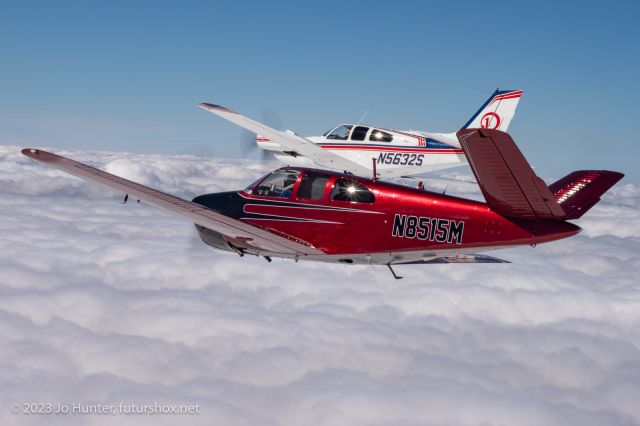 Beechcraft 35 Bonanza (N8515M) - 2023 Texas V-tails fall formation clinic. Photo credit to futurshox.net