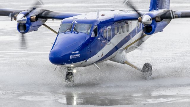 De Havilland Canada Twin Otter (G-SGTS) - Aircraft are washed down after every return to GLA to remove the salt water