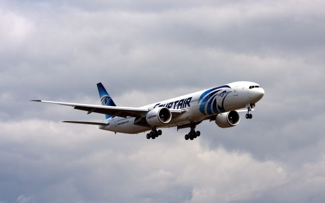 BOEING 777-300 (SU-GDR) - Egypt Air 777-300ER Landing at Paine Field.