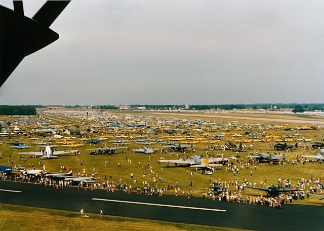— — - War Bird Parking at a EAA Fly In and Air Show