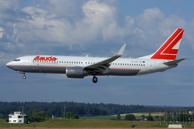 Boeing 737-800 (OE-LNK) - Boeing 737-8Z9  Lauda Air  LSZH Zurich-Kloten Airport  Switzerland  21.June 2011