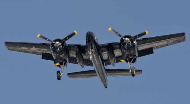 — — - John Sessions Grumman F7F on final into Boeing Field, Seattle, WA.  Canon 5D MkII w/100mm lens