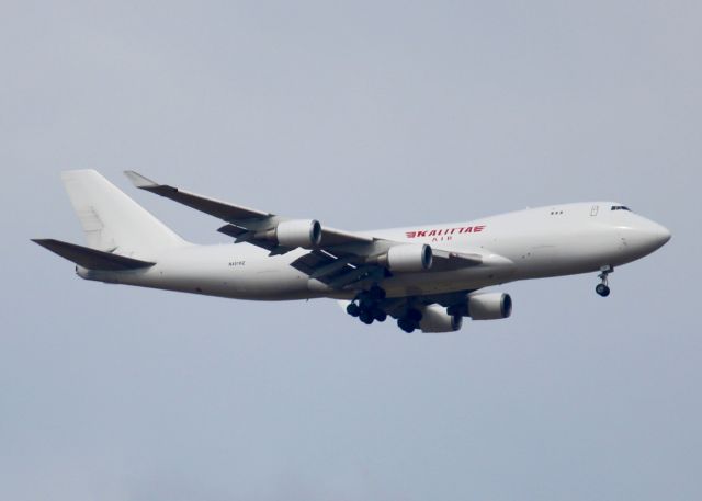 Boeing 747-400 (N401KZ) - At Barksdale Air Force Base. 2005 Boeing 747-481F