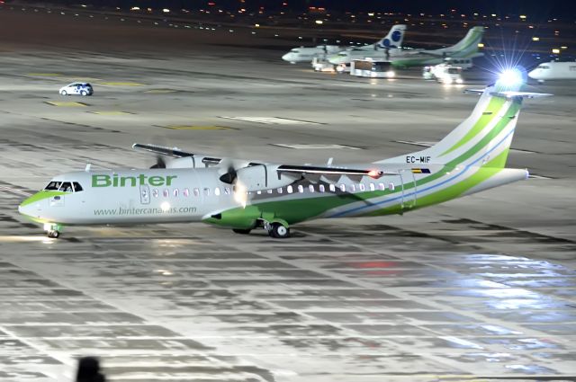 ATR ATR-72 (EC-MIF) - Delivery flight from new ATR72-600 from Binter Canarias in Gando, Las Palmas de Gran Canaria. Wellcome.