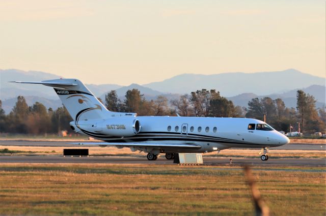 Hawker Beechcraft 4000 (N473HB) - RDD - early AM departure for this Hawker 4000 shown holding short for Runway 34.