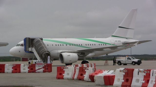 Airbus A318 (VP-CKS) - A National Air Services Airbus A318-112 CJ Elite parked at Gander International.