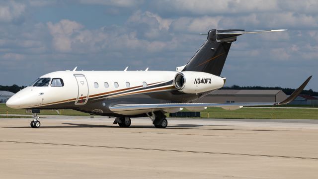 Embraer Legacy 450 (N340FX) - a private jet operated by Flexjet sits on the ramp at KPPO.