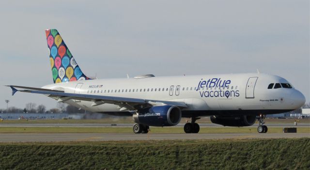 Airbus A320 (N623JB) - ******SELECT FULL FOR HD******br /br /br /br /br /br /br /jetBlue Vacations livery A320 departing Buffalo, NY!br /br /br /br /br /br /br /******SELECT FULL FOR HD******