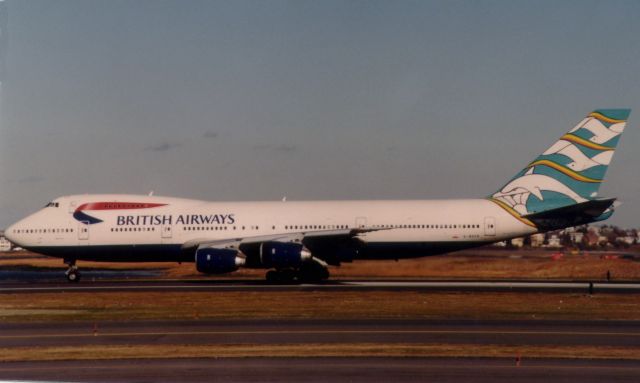 Boeing 747-200 (G-BDXD) - From November 1998 - Blue Poole world tail scheme. 