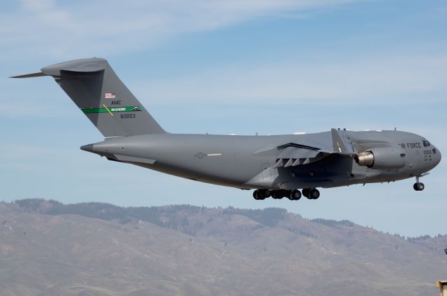 Boeing Globemaster III (96-0003) - Reach 519 arriving form JBLM. Full Photo: a rel=nofollow href=http://www.airfighters.com/photo/173139/M/USA-Air-Force/Boeing-C-17A-Globemaster-III/96-0003/http://www.airfighters.com/photo/173139/M/USA-Air-Force/Boeing-C-17A-Globemaster-III/96-0003//a