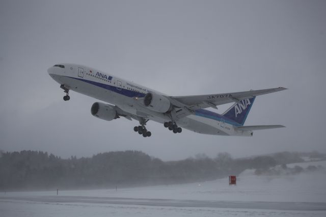 Boeing 777-200 (JA707A) - 27 December 2015:HKD-HND.