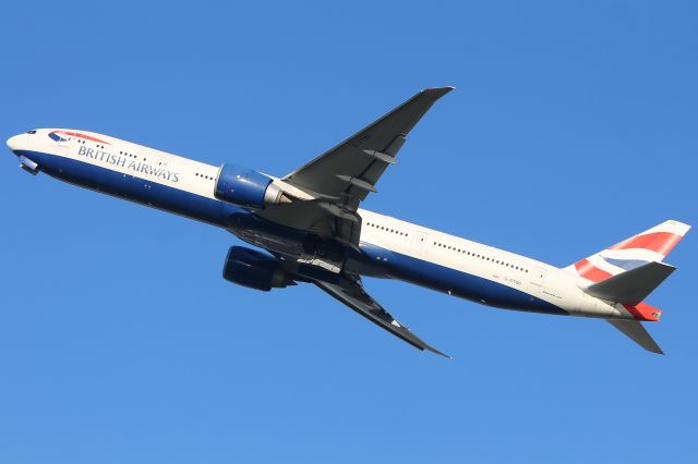 BOEING 777-300ER (G-STBD) - G-STBD British Airways Boeing 777-300ER taking off from London Heathrow on flight BA255 to Bridgetown Barbados at 12:15 on Sunday 09/01/22