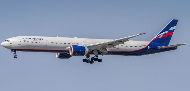 BOEING 777-300 (VQ-BQD) - This triple 7 from Aeroflot arrives to LAX from Sheremetyevo Intl as AFL106