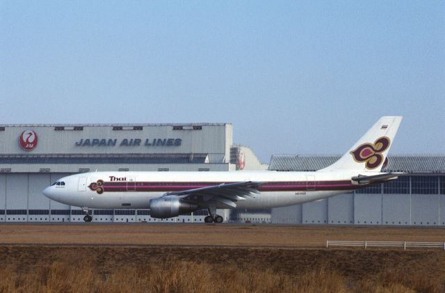 Airbus A300F4-200 (HS-TGO) - Departure at Narita Intl Airport Rwy34 on 1986/02/29