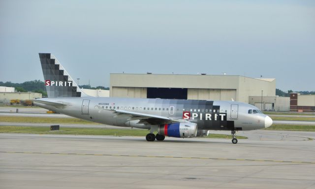 Airbus A319 (N509NK) - Spirit Airlines Airbus A319-132 N509NK in Detroit