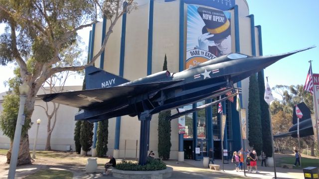 — — - This is a Convair F2Y-1 Sea Dart on display at the San Diego Air and Space Museum. It is the first seaplane to go supersonic. It is also the first delta wing seaplane.