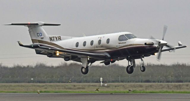 Pilatus PC-12 (N7YR) - Departing RWY 30, at KMCE