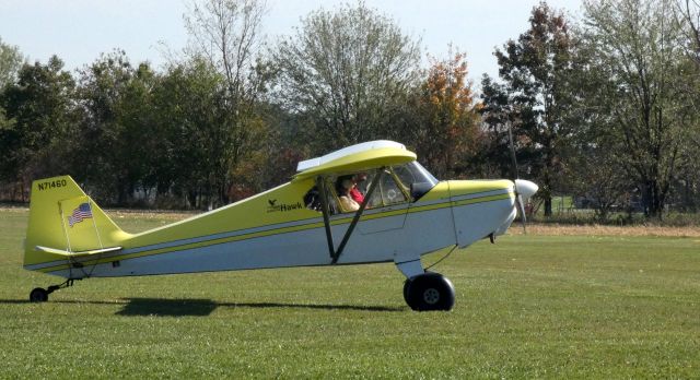 Experimental  (N71460) - Taxiing for the next Pumpkin drop is this 2005 Flagor Kenneth E.,dakota Hawk at the Great Pumpkin fly-in weekend in the Autumn of 2022.