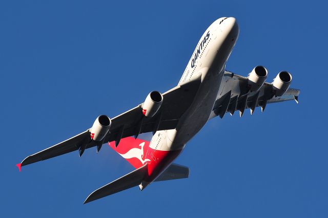 Airbus A380-800 (VH-OQL) - latest addition to the Qantas A380 fleet VH-OQL seen here having just departed from Melbourne runway 16 as flight QF9 to London via Singapore. 15/05/2012