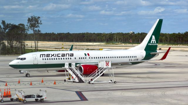 Boeing 737-800 (XA-ASM) - Mexicana Boeing 737-8MC(WL) XA-ASM in Tulum