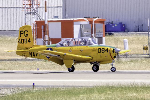 Beechcraft Mentor (N4084) - FAA Registry Beech D-45, US Navy BuNo 144084, Beech T-34B at Livermore Municipal Airport (CA). May 2021