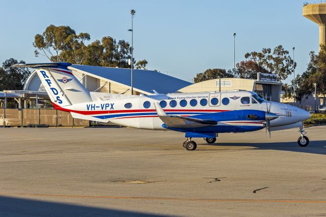 Beechcraft Super King Air 350 (VH-VPX) - Royal Flying Doctor Service (VH-VPX) Textron B300 Super King Air 350 taxiing at Wagga Wagga Airport.