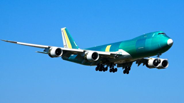 BOEING 747-8 (N617UP) - BOE682 on final to Rwy 16R to complete a B1 flight on 8.7.19. (ln 1555 / cn 64263).