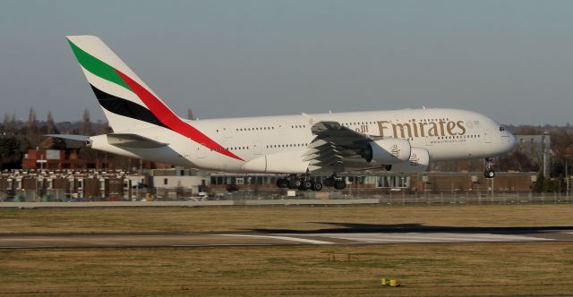 Airbus A380-800 (A6-EOJ) - Taken from inside Terminal 5